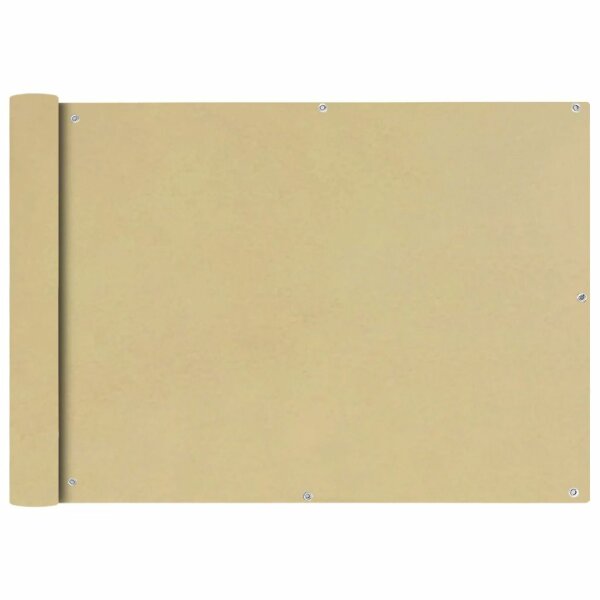 vidaXL Balkonsichtschutz Oxfordgewebe 75x400 cm Beige