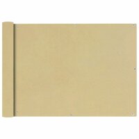 vidaXL Balkonsichtschutz Oxfordgewebe 75x600 cm Beige