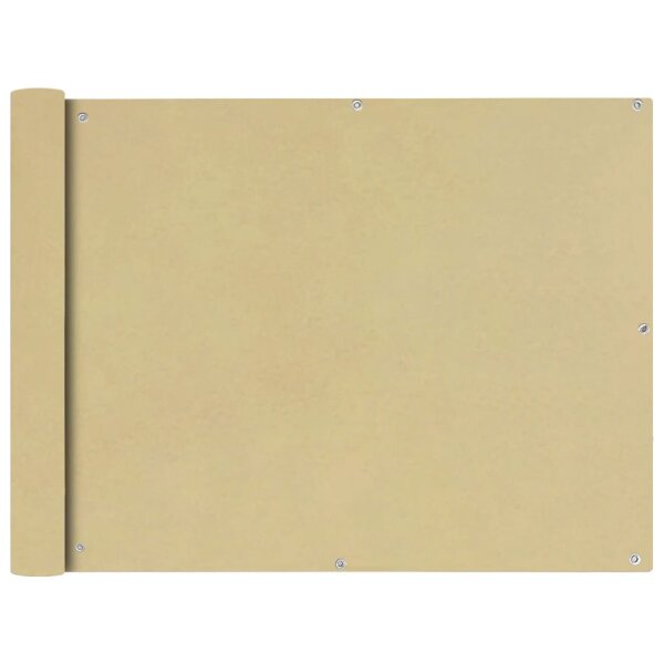 vidaXL Balkonsichtschutz Oxfordgewebe 90x600 cm Beige