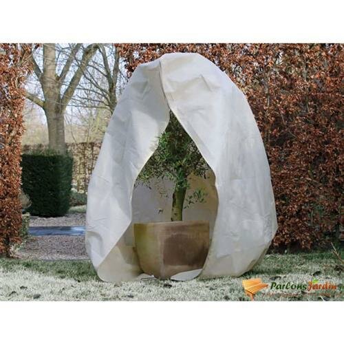 Nature Wintervlies mit Rei&szlig;verschluss 70 g/m&sup2; Beige 2&times;1,5&times;1,5 m