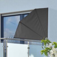 HI Balkonfächer 1,2 ×1,2 m Schwarz Polyester