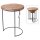 H&amp;S Collection 3-tlg. Beistelltisch-Set Teak und Metall