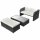 vidaXL 4-tlg. Garten-Lounge-Set mit Auflagen Poly Rattan Schwarz