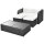 vidaXL 4-tlg. Garten-Lounge-Set mit Auflagen Poly Rattan Schwarz