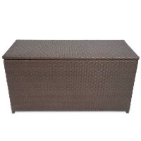 vidaXL Garten-Aufbewahrungsbox Braun 120x50x60 cm Poly Rattan