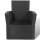 vidaXL 4-tlg. Garten-Lounge-Set mit Auflagen Poly Rattan Schwarz