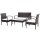 vidaXL 4-tlg. Garten-Lounge-Set mit Auflagen Poly Rattan Braun