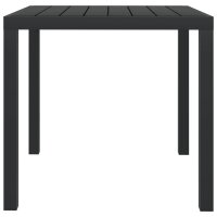 vidaXL Garten-Esstisch WPC Aluminium 80 x 80 x 74 cm Schwarz