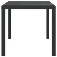 vidaXL Garten-Esstisch WPC Aluminium 80 x 80 x 74 cm Schwarz