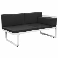 vidaXL 4-tlg. Garten-Lounge-Set mit Auflagen Aluminium Schwarz