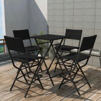 vidaXL 5-tlg. Garten-Essgruppe Klappbar Stahl Poly Rattan...