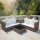 vidaXL 4-tlg. Garten-Lounge-Set mit Auflagen Poly Rattan Braun