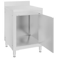 vidaXL Gastro-Arbeitstisch mit Schrank 60x60x96 cm Edelstahl