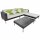 vidaXL 4-tlg. Garten-Lounge-Set mit Auflagen Poly Rattan Braun