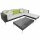 vidaXL 4-tlg. Garten-Lounge-Set mit Auflagen Poly Rattan Schwarz