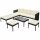 vidaXL 6-tlg. Garten-Lounge-Set mit Auflagen Poly Rattan Schwarz