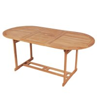 vidaXL Gartentish 180x90x75 cm Teak Massivholz