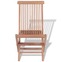 vidaXL Klappbare Gartenstühle 4 Stk. Massivholz Teak