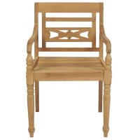 vidaXL Batavia-Stühle 2 Stk. Massivholz Teak