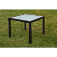 vidaXL 5-tlg. Garten-Essgruppe mit Auflagen Poly Rattan Schwarz