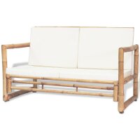 vidaXL 4-tlg. Garten-Lounge-Set mit Auflagen Bambus