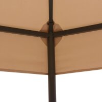 vidaXL Gartenpavillon Partyzelt Hexagonal Beige 323x265 cm