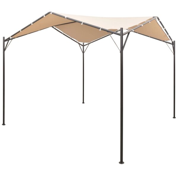 vidaXL Pavillon Partyzelt &Uuml;berdachung 4x4 m Stahl Beige