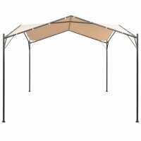 vidaXL Pavillon Partyzelt &Uuml;berdachung 4x4 m Stahl Beige