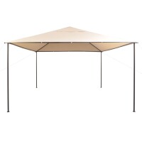 vidaXL Pavilion Partyzelt &Uuml;berdachung 4x4 m Stahl Beige