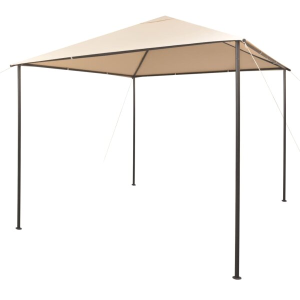 vidaXL Pavilion Partyzelt &Uuml;berdachung 3x3 m Stahl Beige