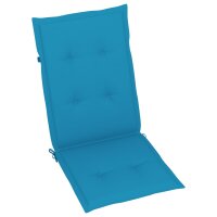 vidaXL Gartenstuhlauflagen für Hochlehner 2 Stk. Blau 120x50x3cm Stoff