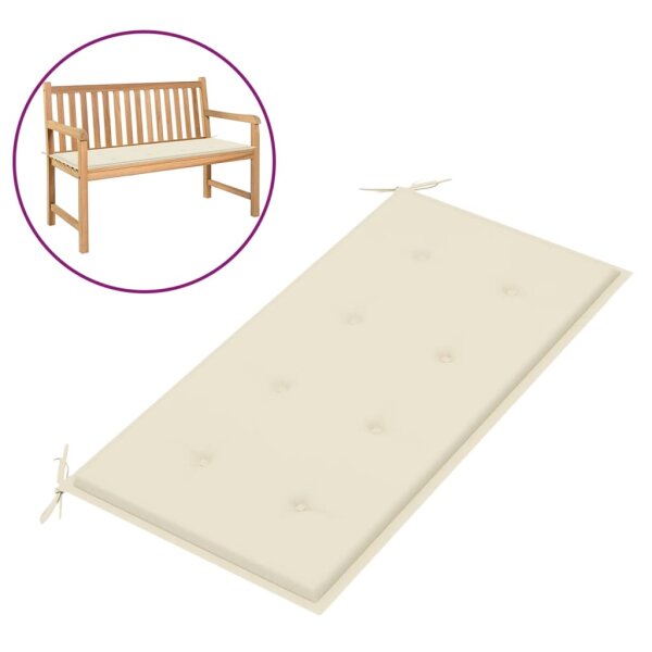 vidaXL Gartenbank-Auflage Creme 100x50x3 cm Oxford-Gewebe