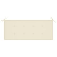 vidaXL Gartenbank-Auflage Creme 120x50x3 cm Oxford-Gewebe