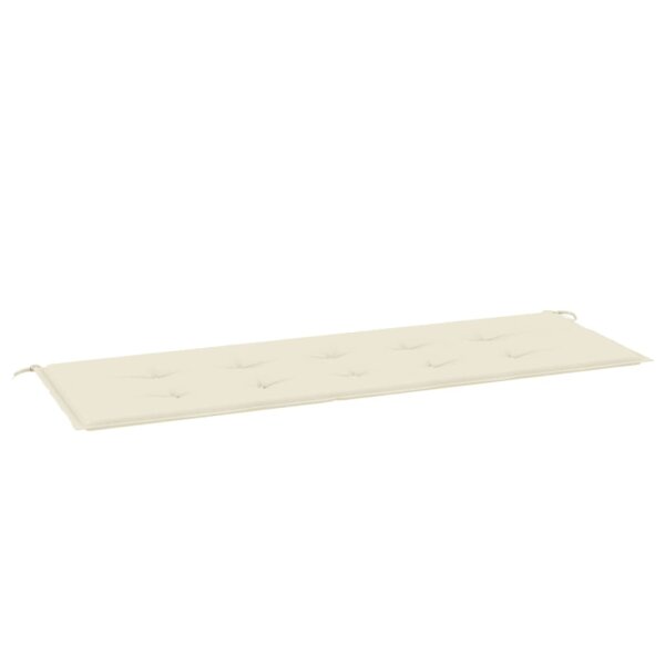 vidaXL Gartenbank-Auflage Creme 150x50x3 cm Oxford-Gewebe