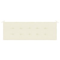 vidaXL Gartenbank-Auflage Creme 150x50x3 cm Oxford-Gewebe