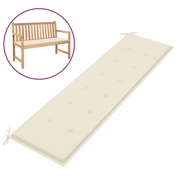 vidaXL Gartenbank-Auflage Creme 180x50x3 cm Oxford-Gewebe