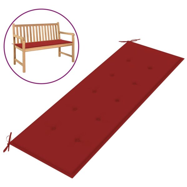 vidaXL Gartenbank-Auflage Rot 150x50x3 cm Oxford-Gewebe