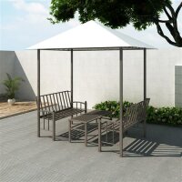 vidaXL Gartenpavillon mit Tisch und B&auml;nken 2,5x1,5x2,4 m