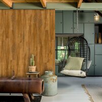 WallArt Paneele Holzoptik Altholz Eiche Rostbraun