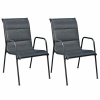 vidaXL 3-tlg. Bistro-Set Stahl Schwarz