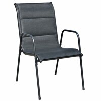 vidaXL 3-tlg. Bistro-Set Stahl Schwarz