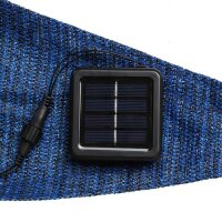 HI Sonnensegel mit 100 LED Hellblau 3,6x3,6x3,6 m