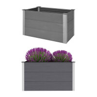 vidaXL Garten-Hochbeet WPC 100 x 50 x 54 cm Grau