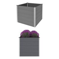 vidaXL Garten-Hochbeet WPC 100x100x91 cm Grau
