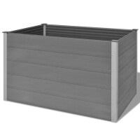 vidaXL Garten-Hochbeet WPC 150x100x91 cm Grau