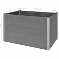 vidaXL Garten-Hochbeet WPC 150x100x91 cm Grau