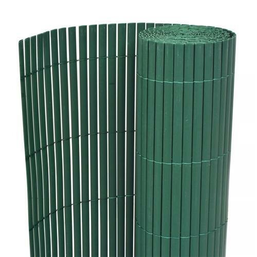 vidaXL Gartenzaun Doppelseitig PVC 90&times;300 cm Gr&uuml;n