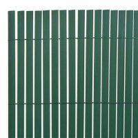 vidaXL Gartenzaun Doppelseitig PVC 90&times;300 cm Gr&uuml;n