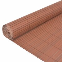 vidaXL Gartenzaun Doppelseitig PVC 90 x 300 cm Braun