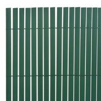 vidaXL Gartenzaun Doppelseitig PVC 90&times;500 cm Gr&uuml;n